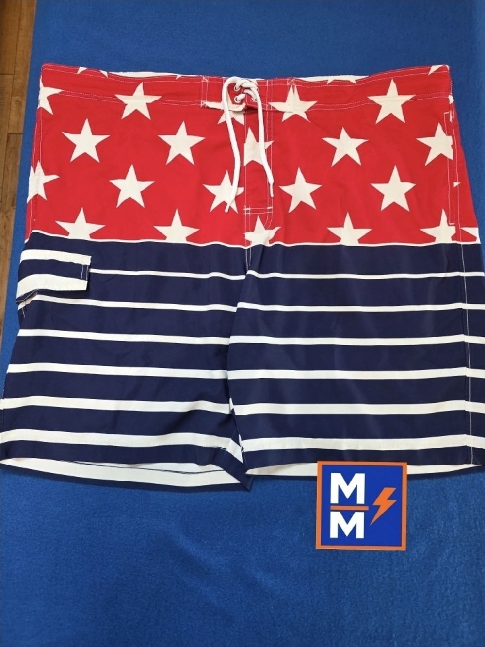 Sonoma XXL Patriotic Board Shorts Red White Blue Stars Stripes Swim Trunks